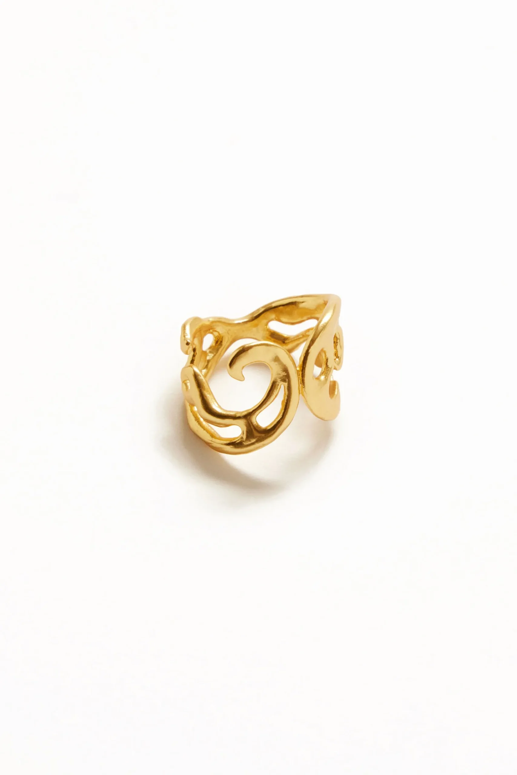 Joalharia<Desigual Anel formas orgânicas banho ouro Zalio