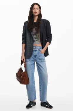 Casacões E Casacos<Desigual Blazer assimétrico