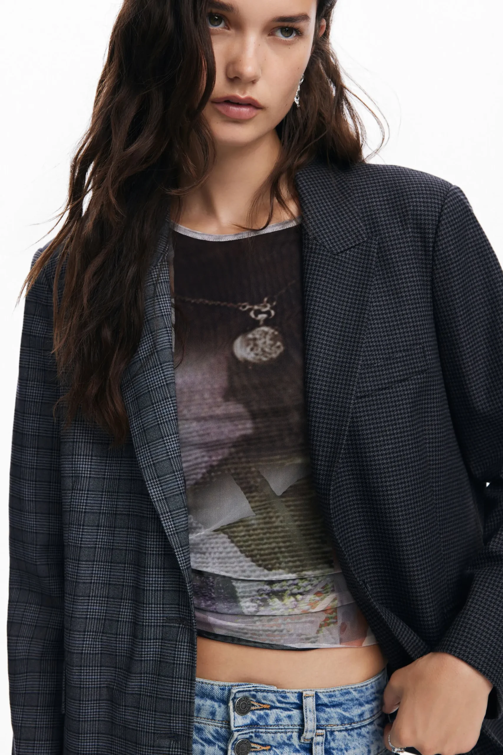 Casacões E Casacos<Desigual Blazer assimétrico