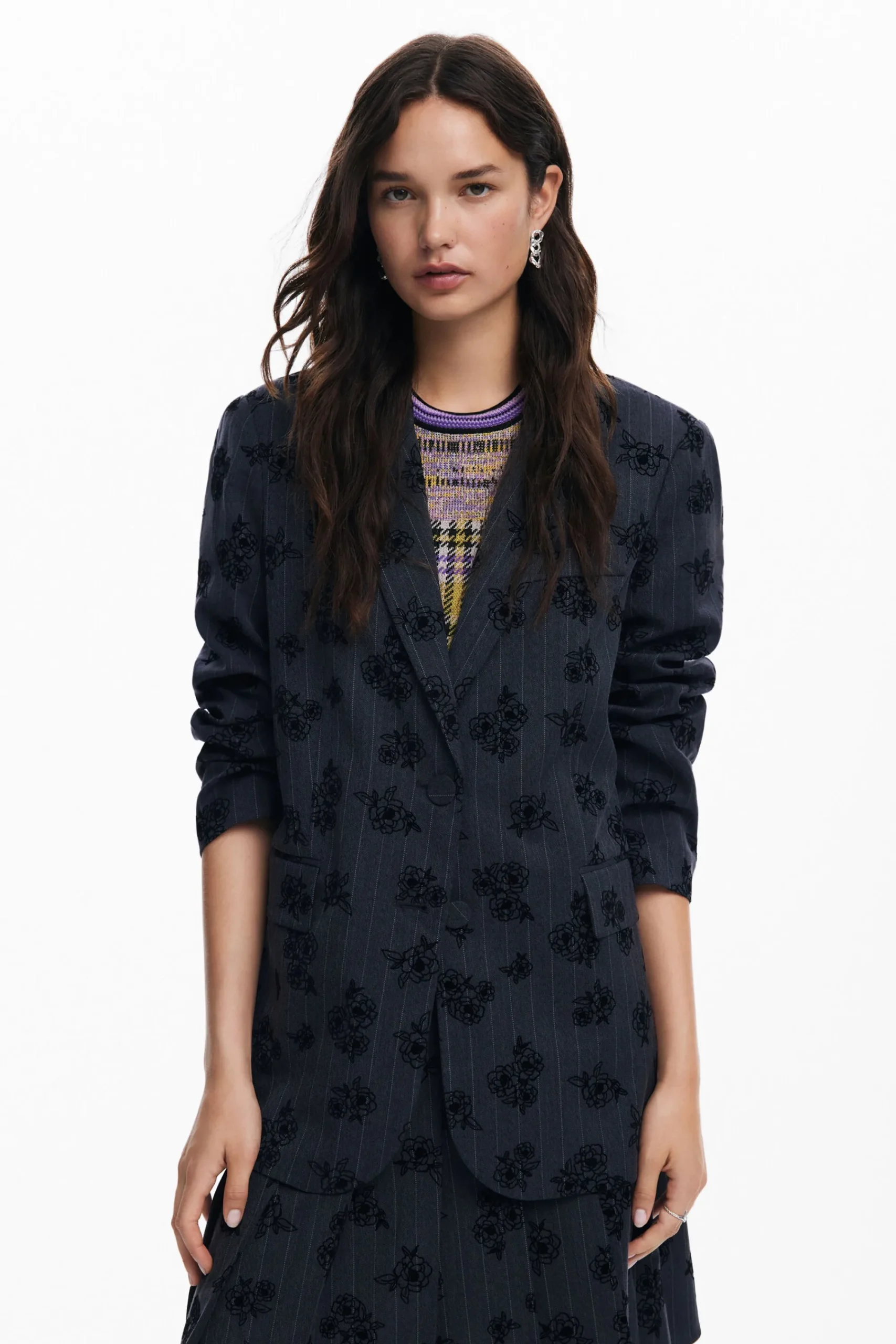 Casacões E Casacos<Desigual Blazer de flores