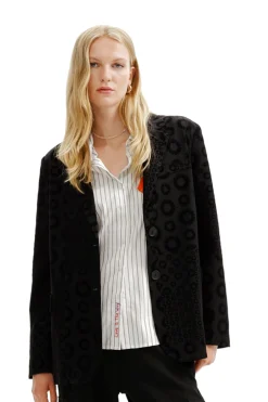 Casacões E Casacos<Desigual Blazer flocado geométrico