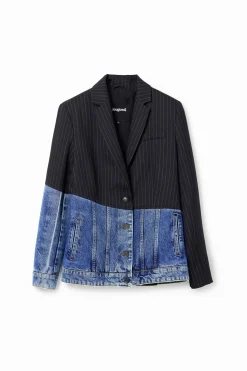 Casacões E Casacos<Desigual Blazer híbrido ganga