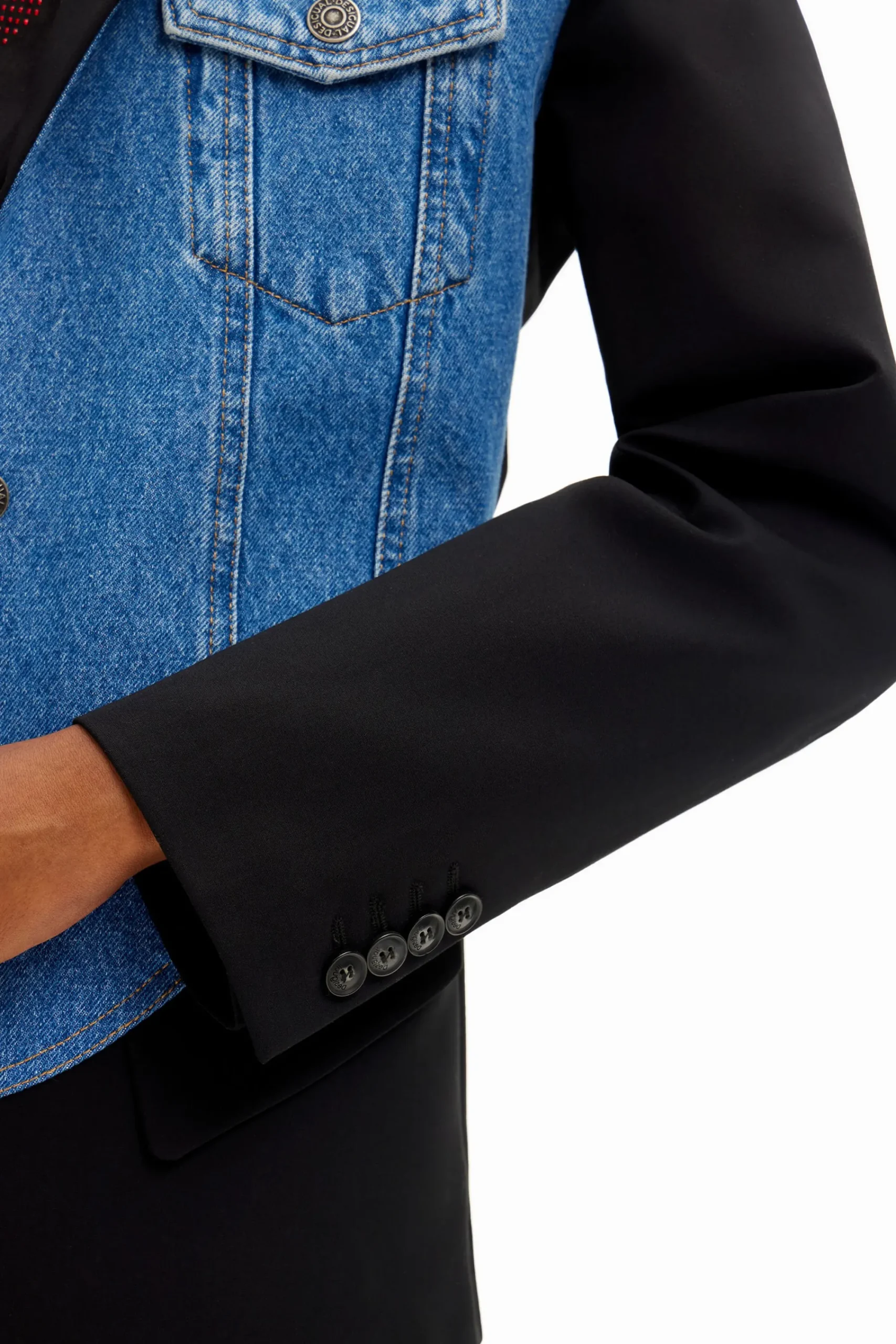 Casacões E Casacos<Desigual Blazer híbrido trucker