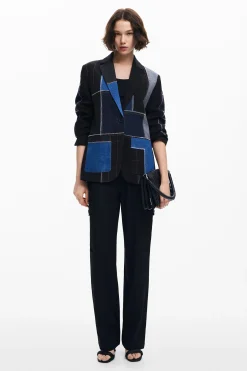 Casacões E Casacos<Desigual Blazer patchwork combinado