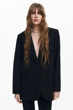 Casacões E Casacos<Desigual Blazer perfurado