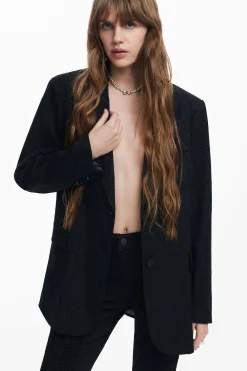 Casacões E Casacos<Desigual Blazer perfurado