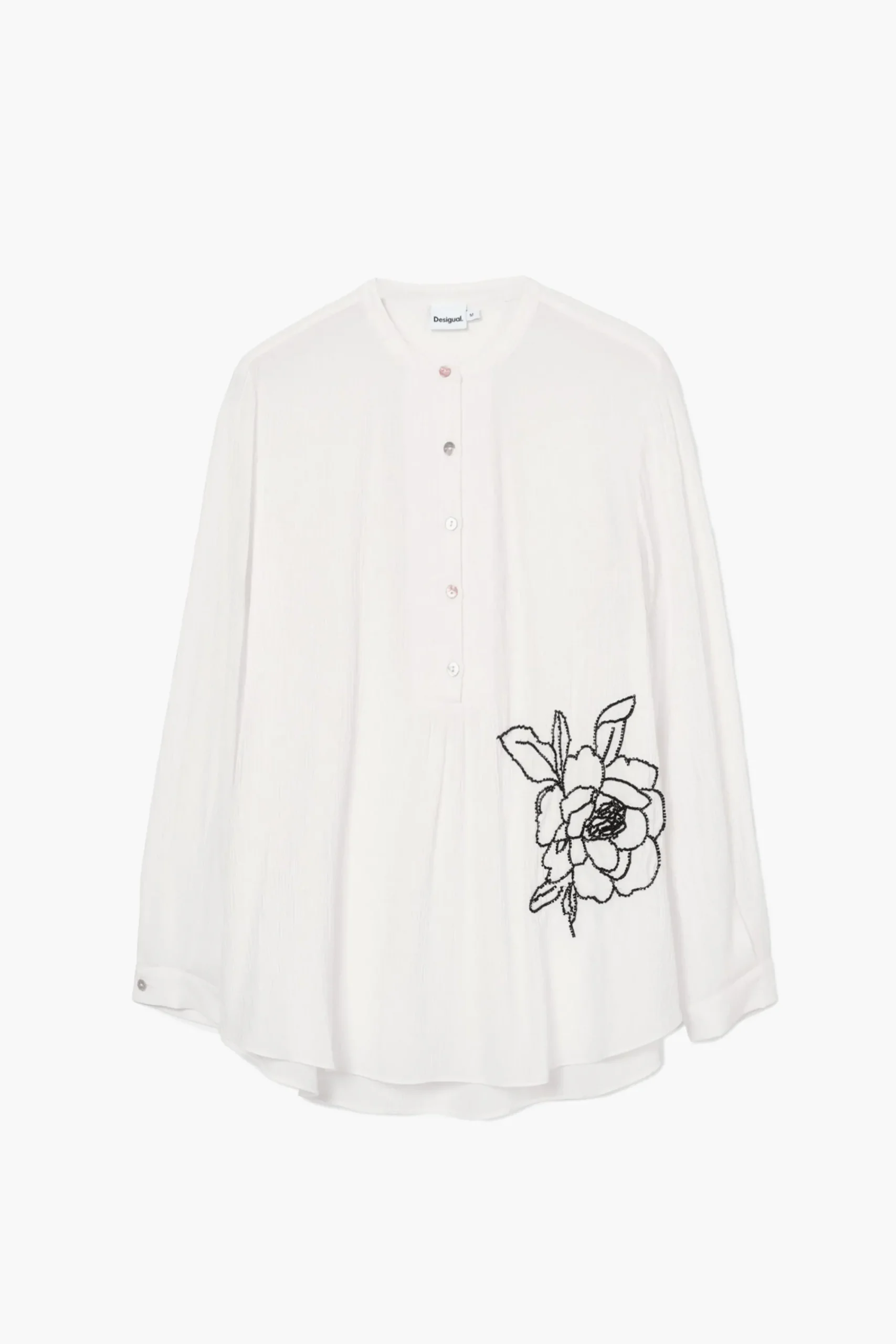 Camisas E Blusas<Desigual Blusa com flor bordada