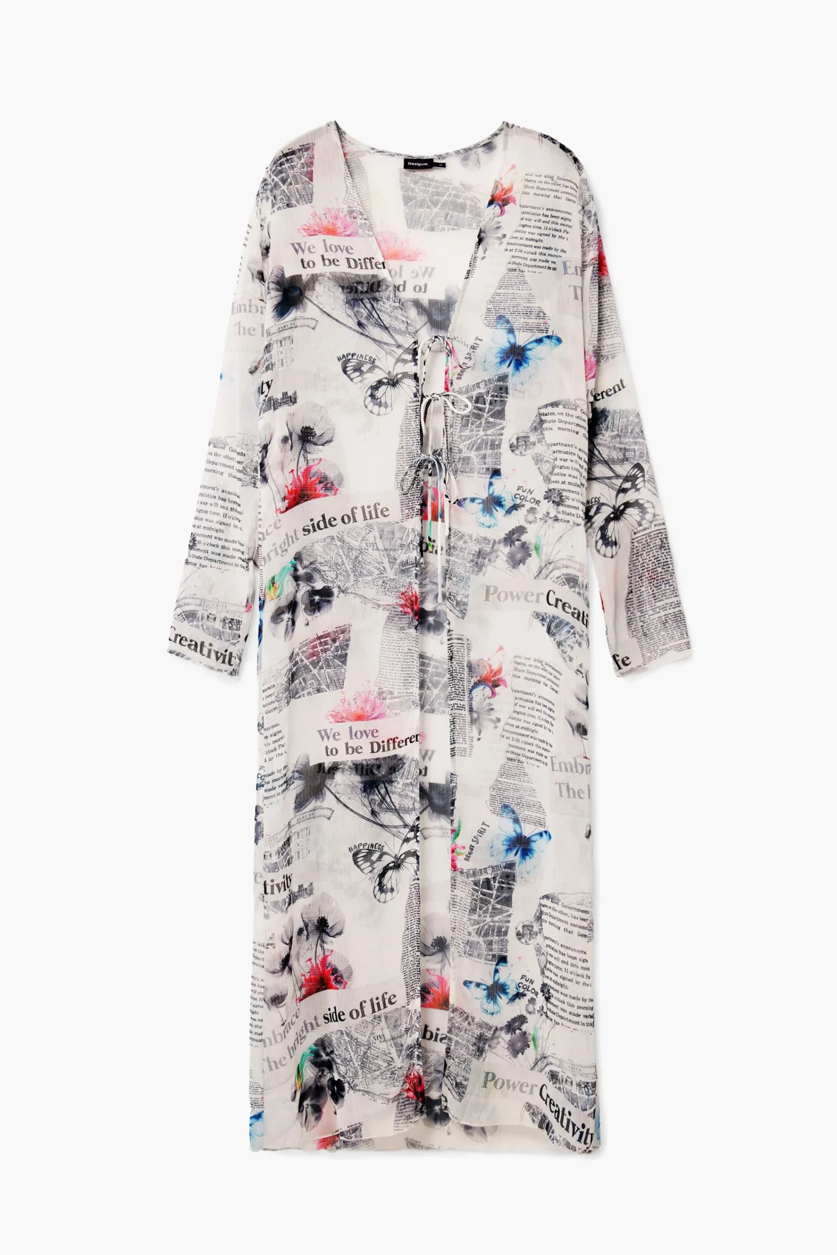 Camisas E Blusas|Vestidos E Macacões<Desigual Blusa larga com estampa de jornal