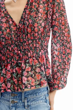 Camisas E Blusas<Desigual Blusa plumeti flores