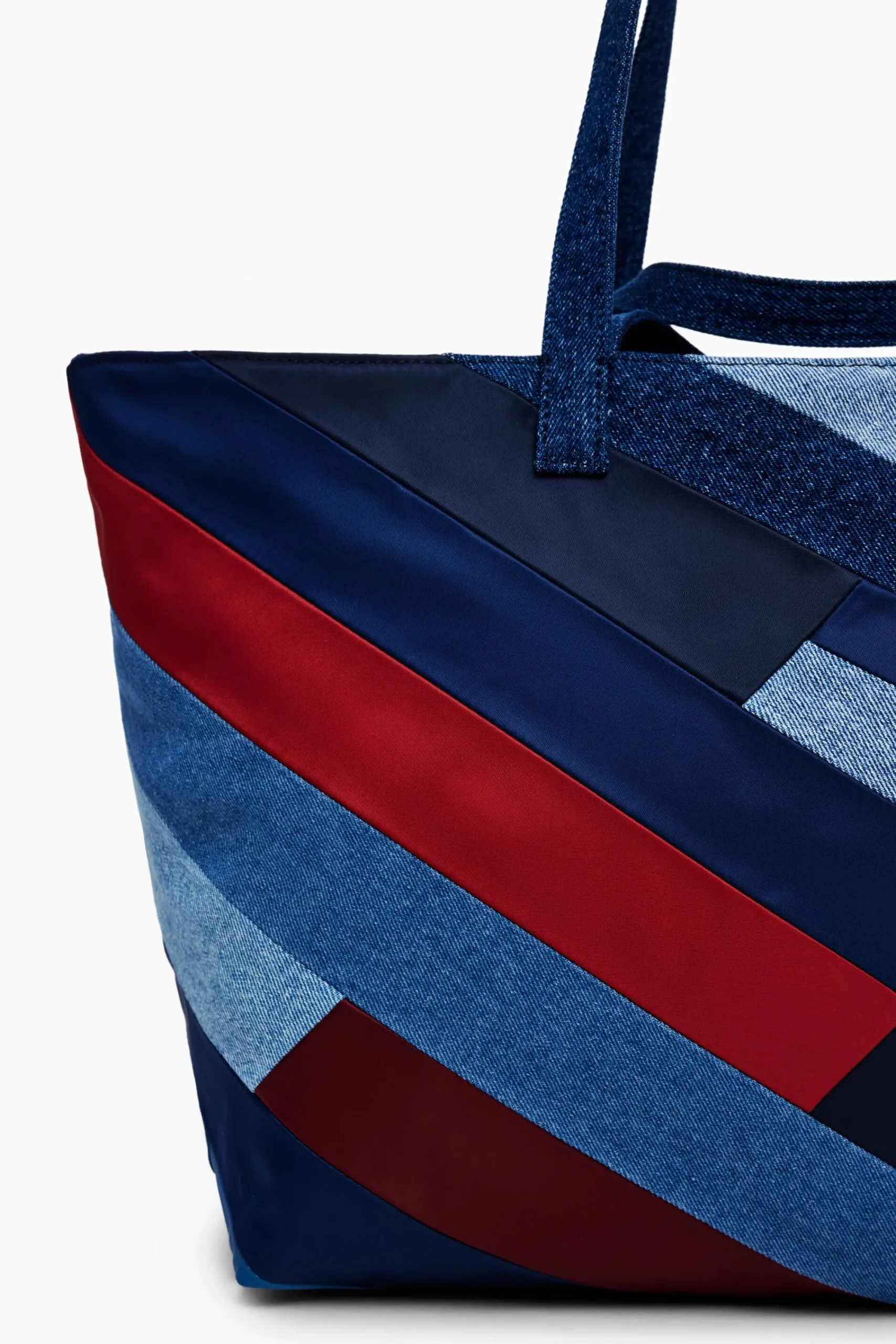 Malas|Malas Shopper<Desigual Bolsa de denim com linhas