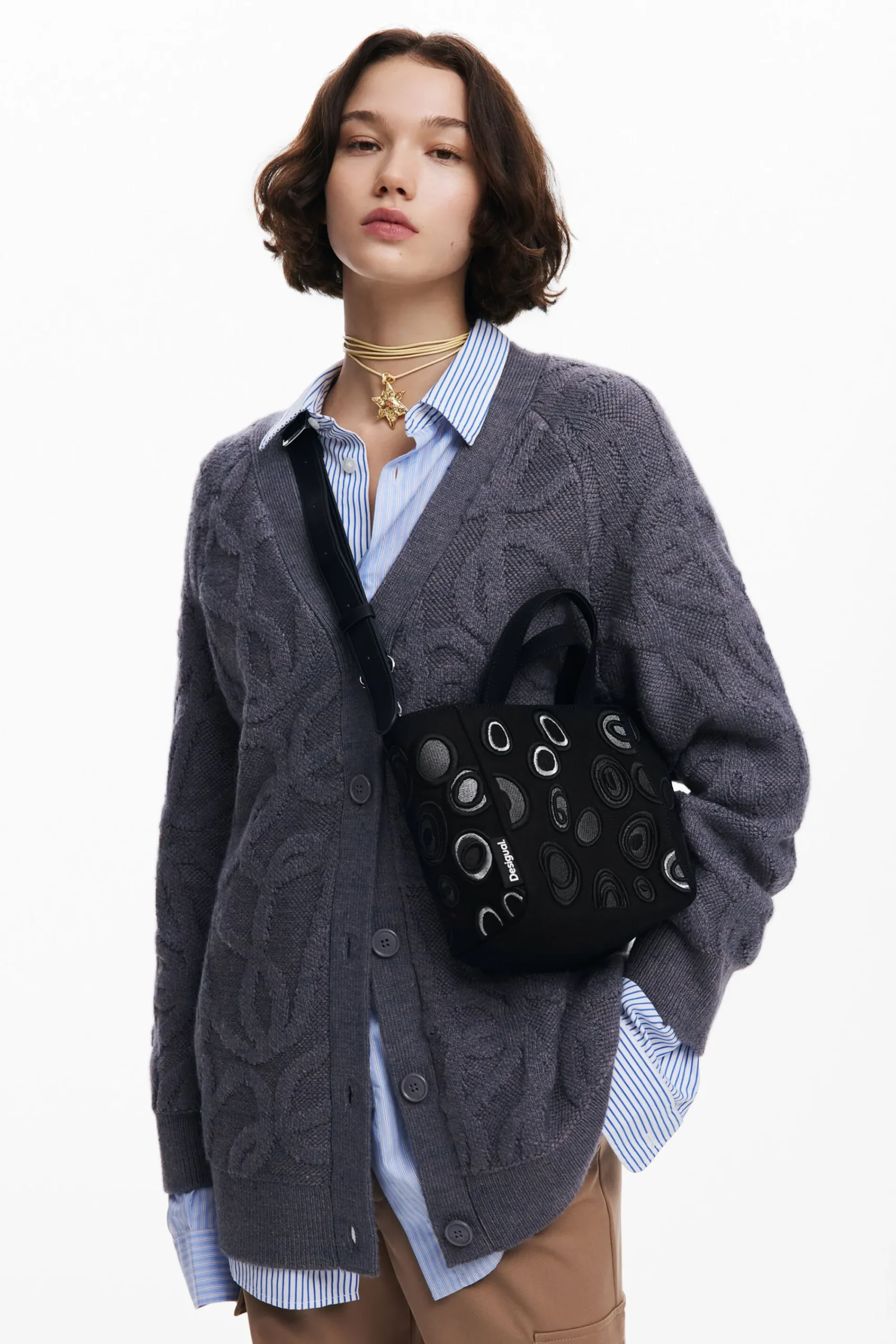 Malas<Desigual Bolsa de nylon círculos