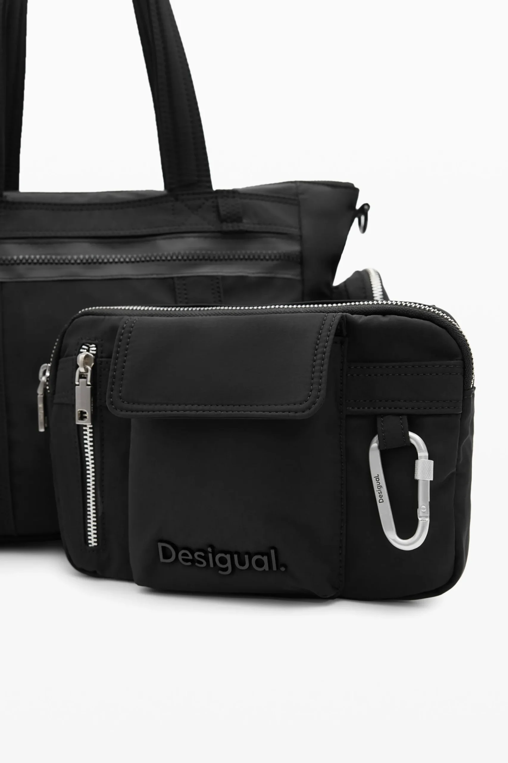 Malas<Desigual Bolsa grande com asas e fecho éclair