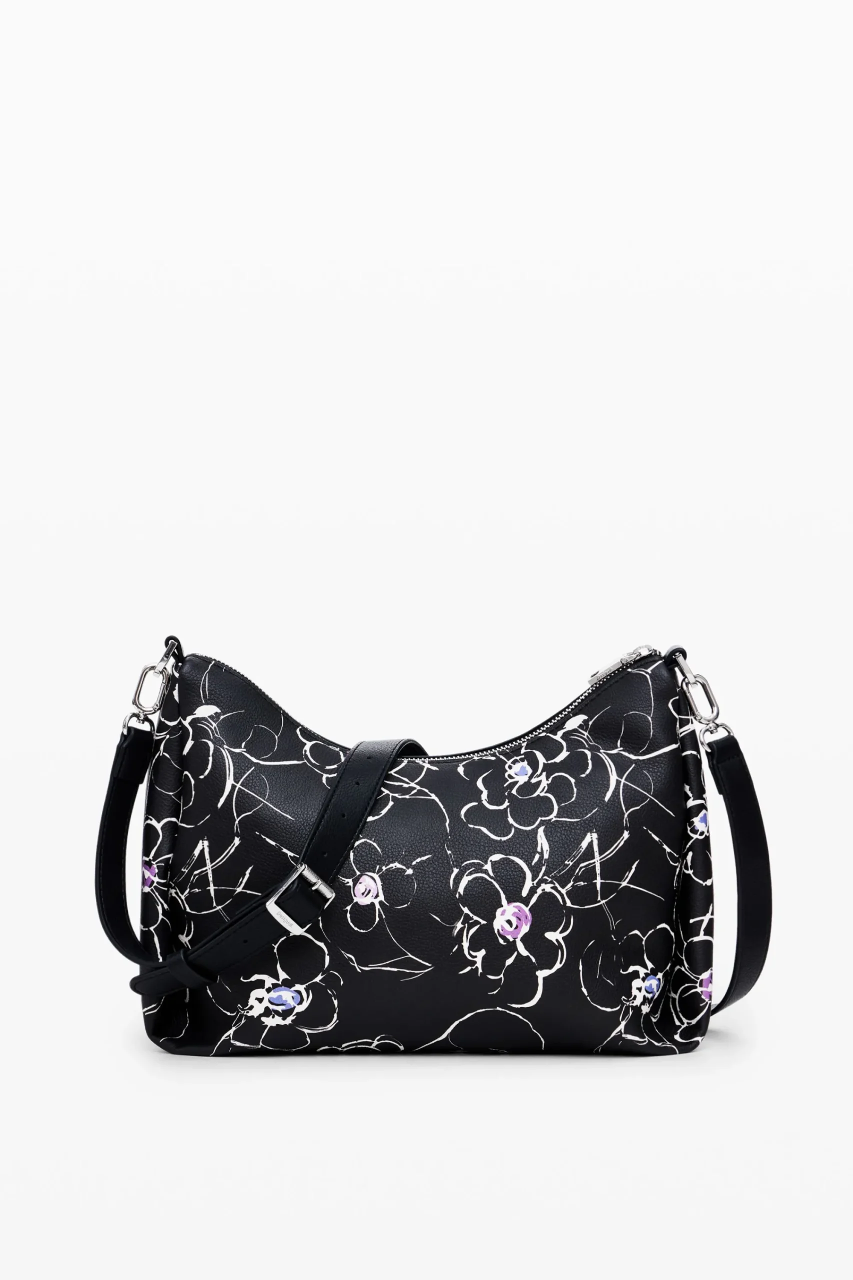 Malas<Desigual Bolsa transversal M flores