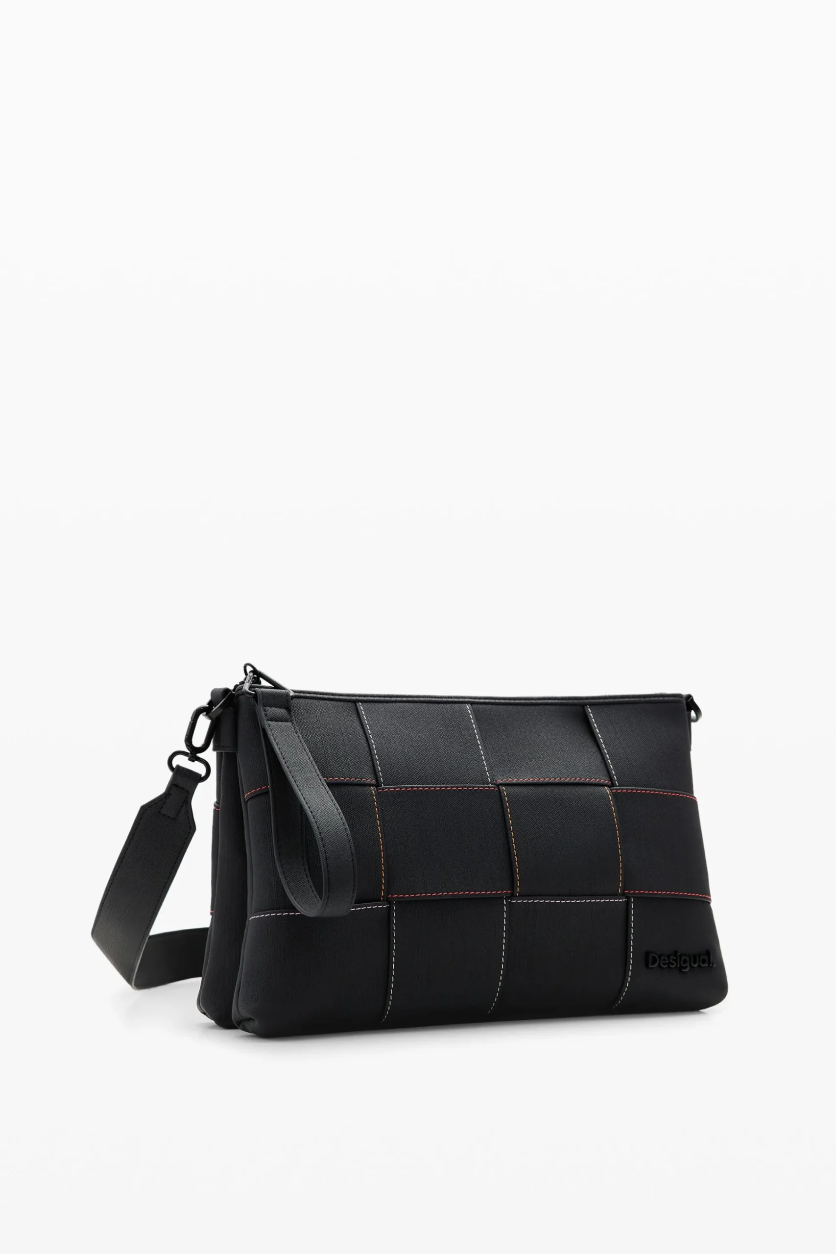 Malas|Malas A Tiracolo<Desigual Bolsa transversal M trançada com pespontos