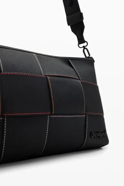 Malas|Malas A Tiracolo<Desigual Bolsa transversal M trançada com pespontos