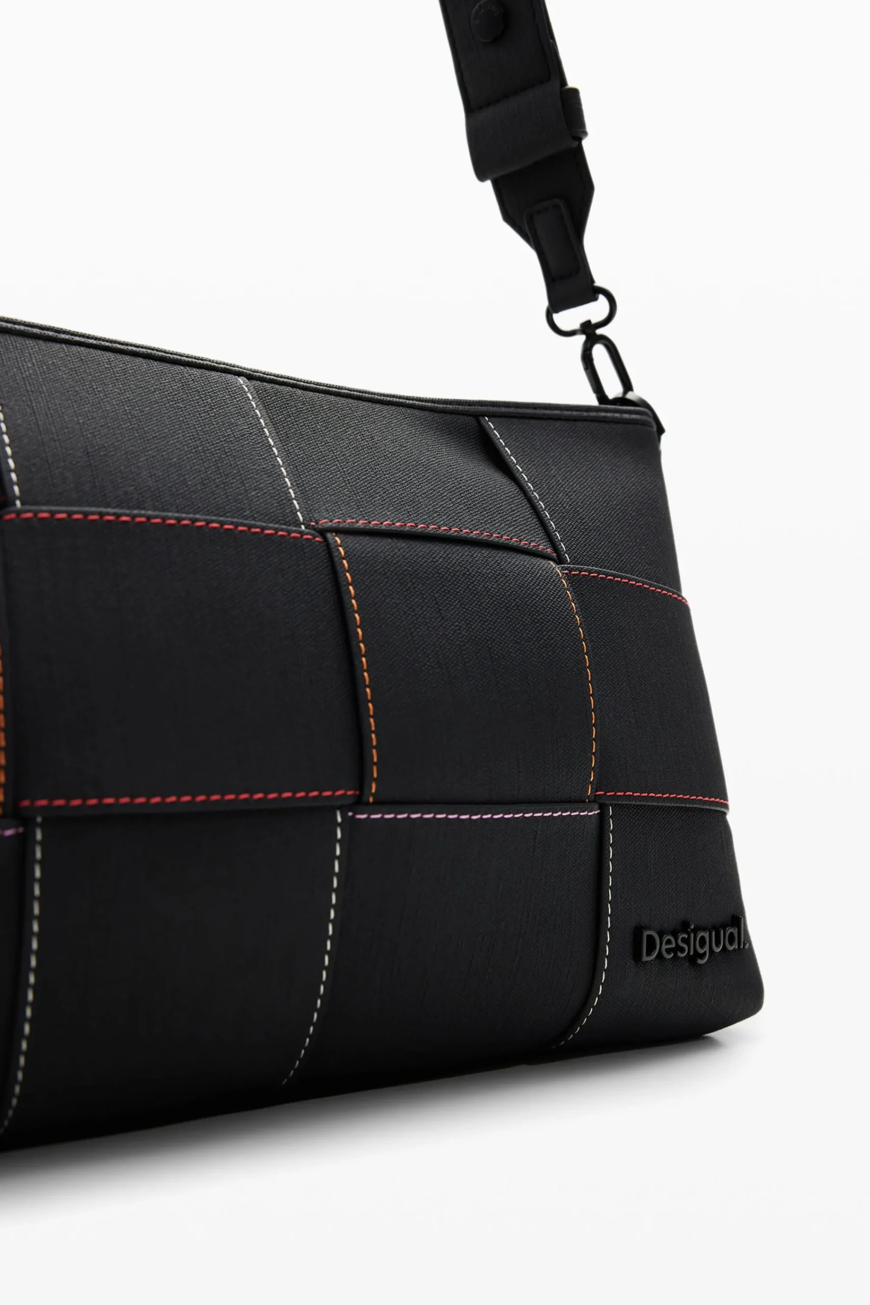 Malas|Malas A Tiracolo<Desigual Bolsa transversal M trançada com pespontos