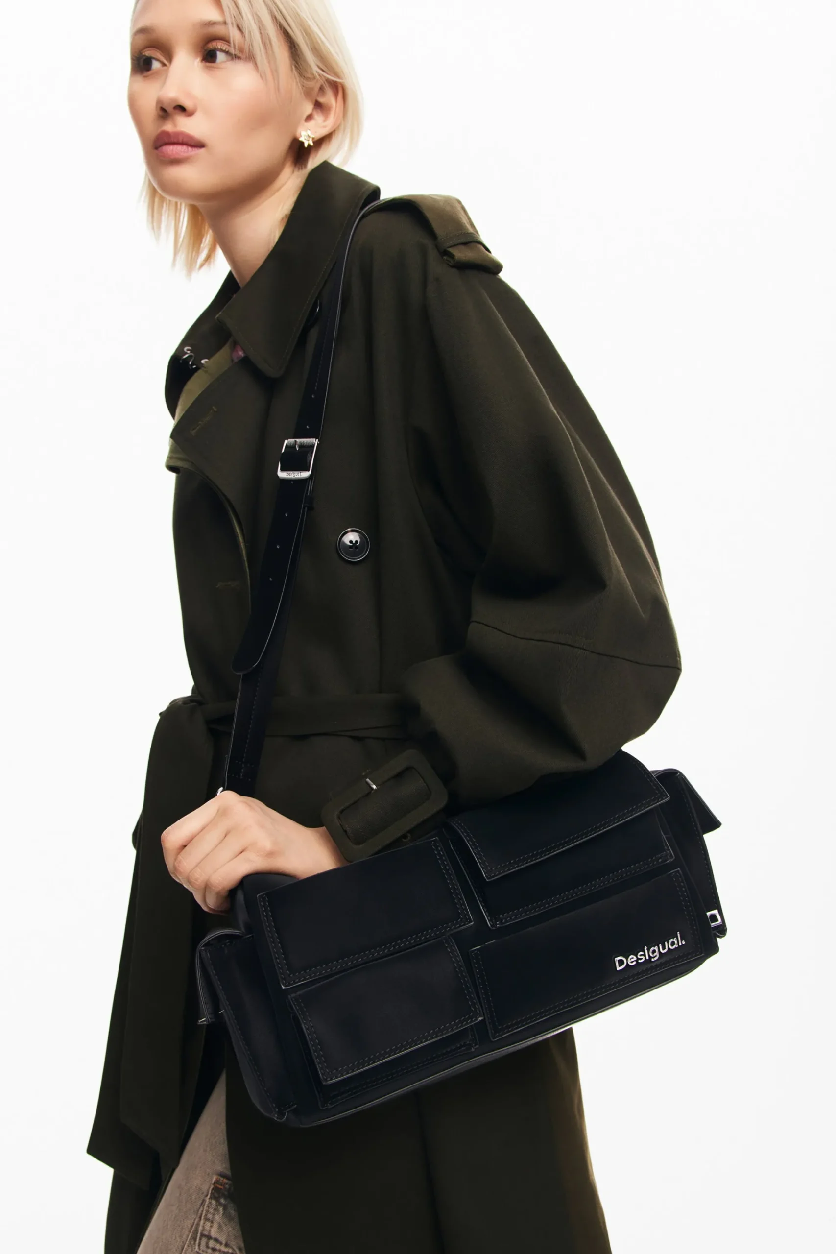 Malas<Desigual Bolso baguette multibolsos