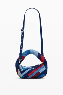 Malas<Desigual Bolso de denim listrado