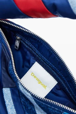 Malas<Desigual Bolso de denim listrado