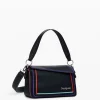 Malas<Desigual Bolso de mão multilinear com zíper