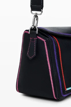 Malas<Desigual Bolso de mão multilinear com zíper