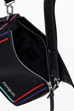 Malas<Desigual Bolso de mão multilinear com zíper