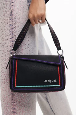 Malas<Desigual Bolso de mão multilinear com zíper