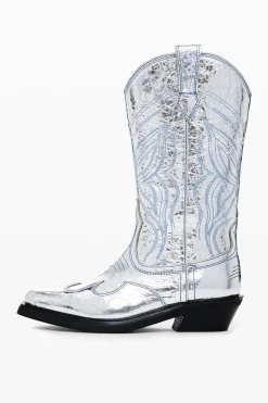 Sapatos<Desigual Bota cowboy metalizada
