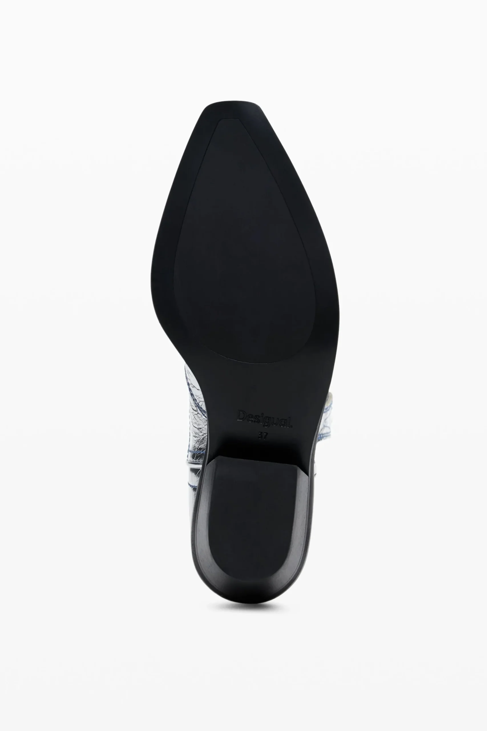 Sapatos<Desigual Bota cowboy metalizada