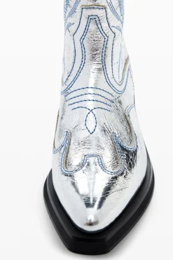 Sapatos<Desigual Bota cowboy metalizada