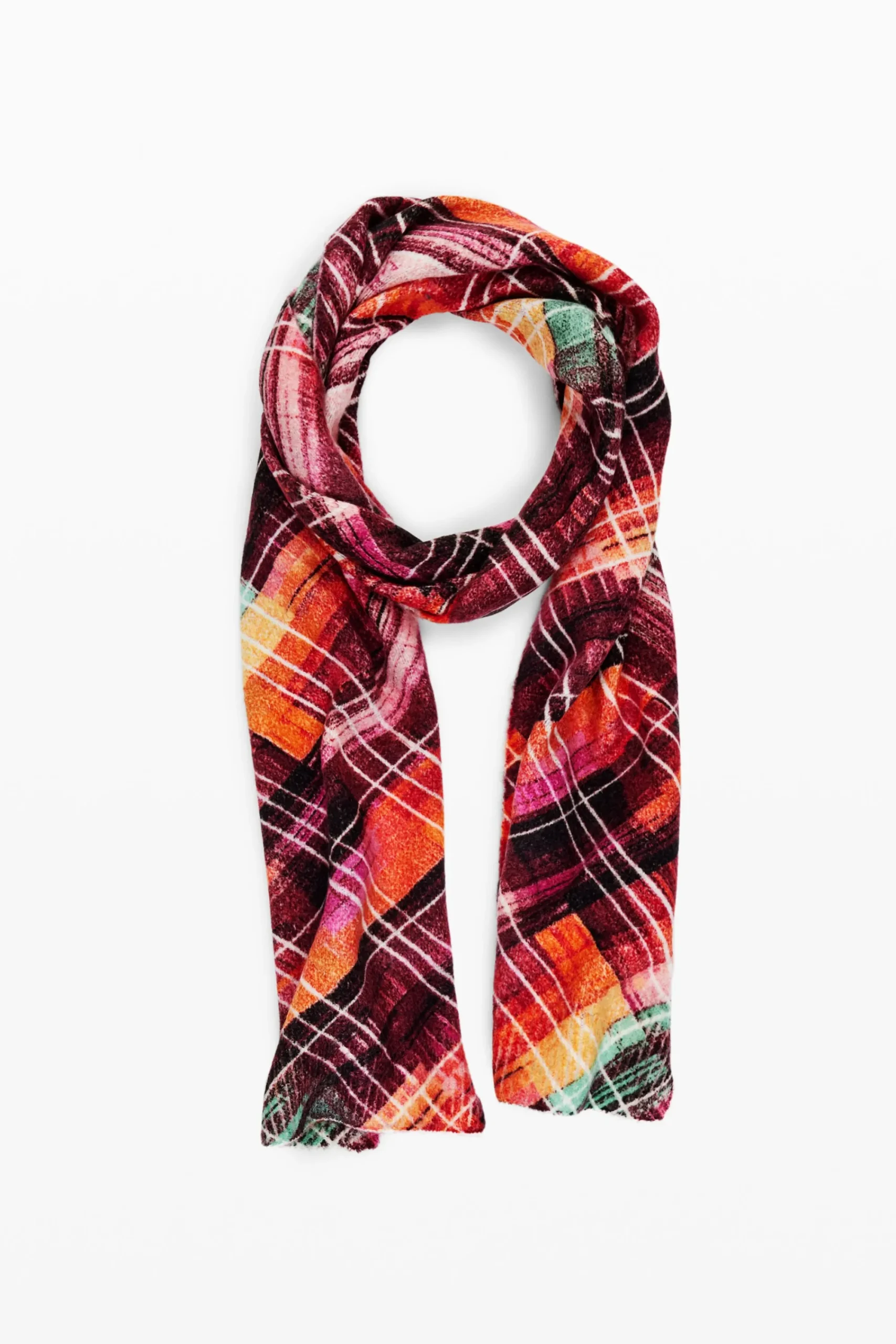 Écharpes E Cachecóis|Roupa De Malha<Desigual Cachecol de franjas multicolor