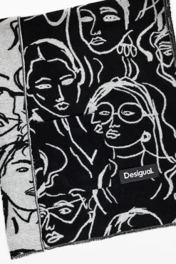 Écharpes E Cachecóis<Desigual Cachecol longo com rostos