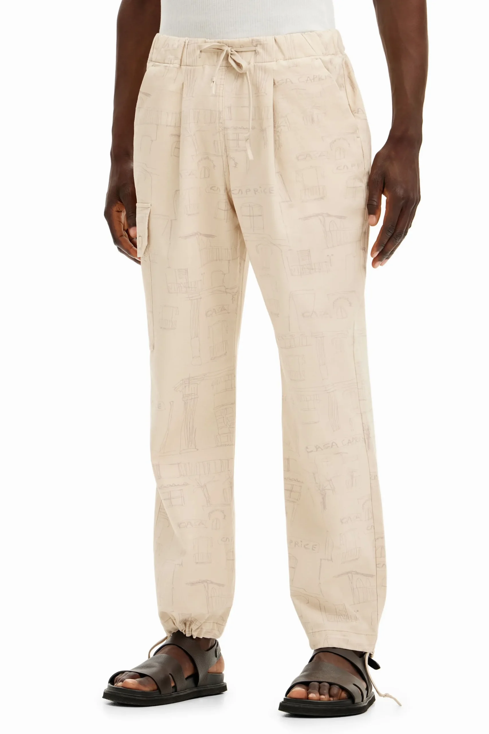 Jeans E Calças<Desigual Calça cargo estampada