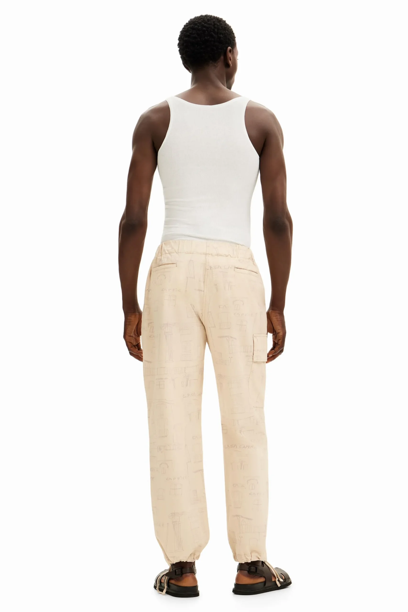 Jeans E Calças<Desigual Calça cargo estampada