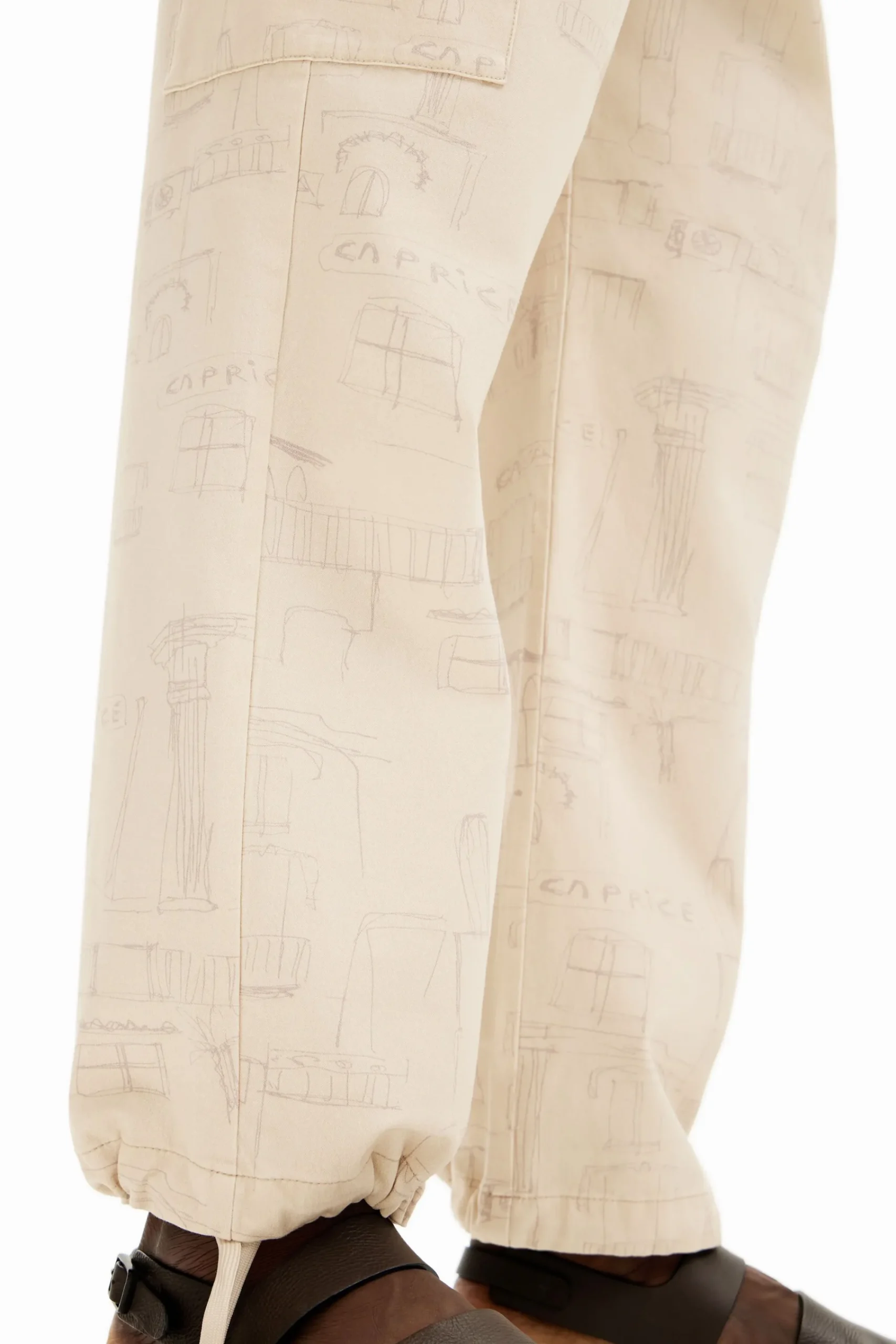 Jeans E Calças<Desigual Calça cargo estampada
