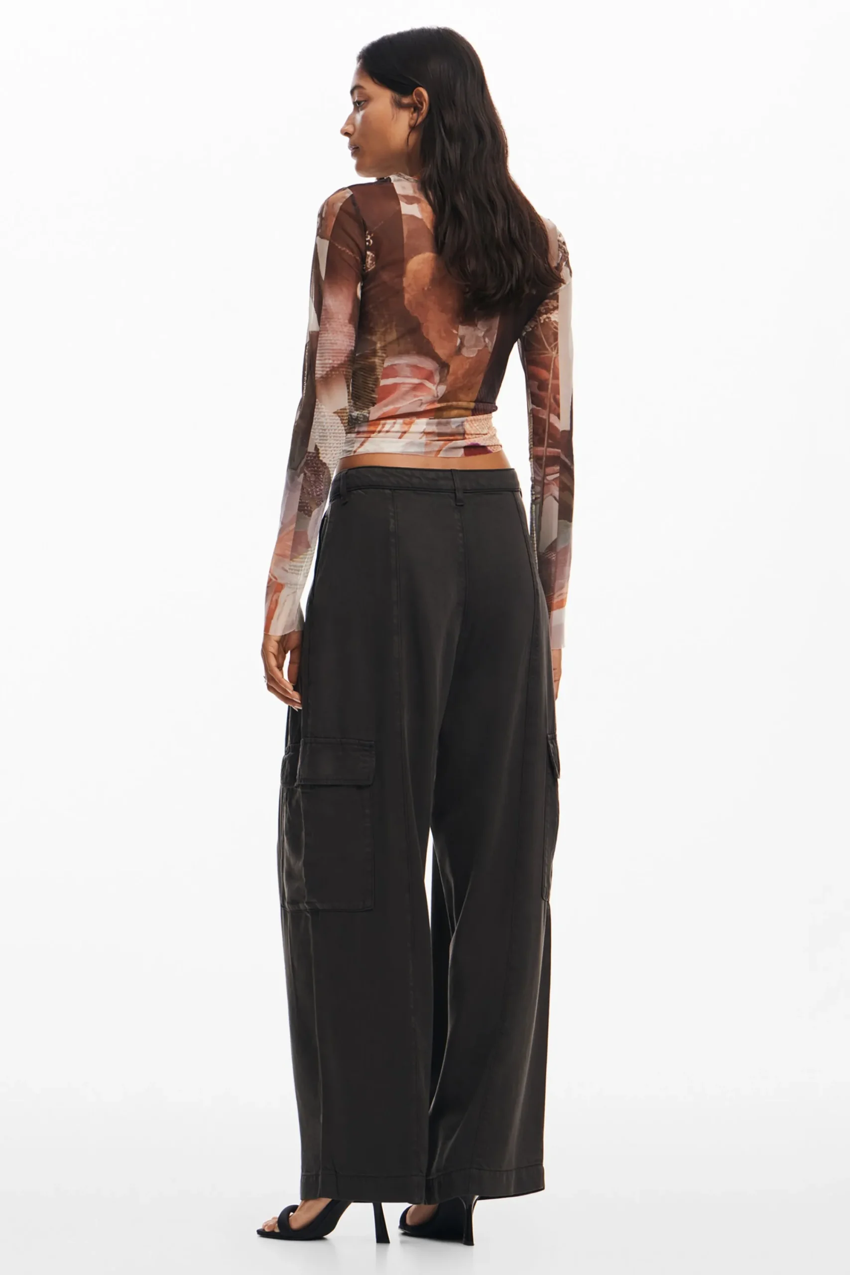 Calças<Desigual Calça cargo fluida