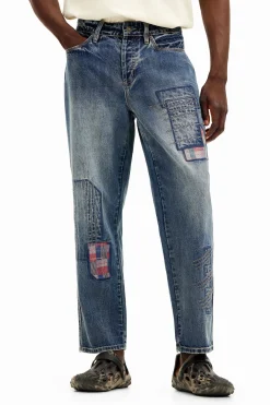 Jeans E Calças<Desigual Calça de denim com remendos