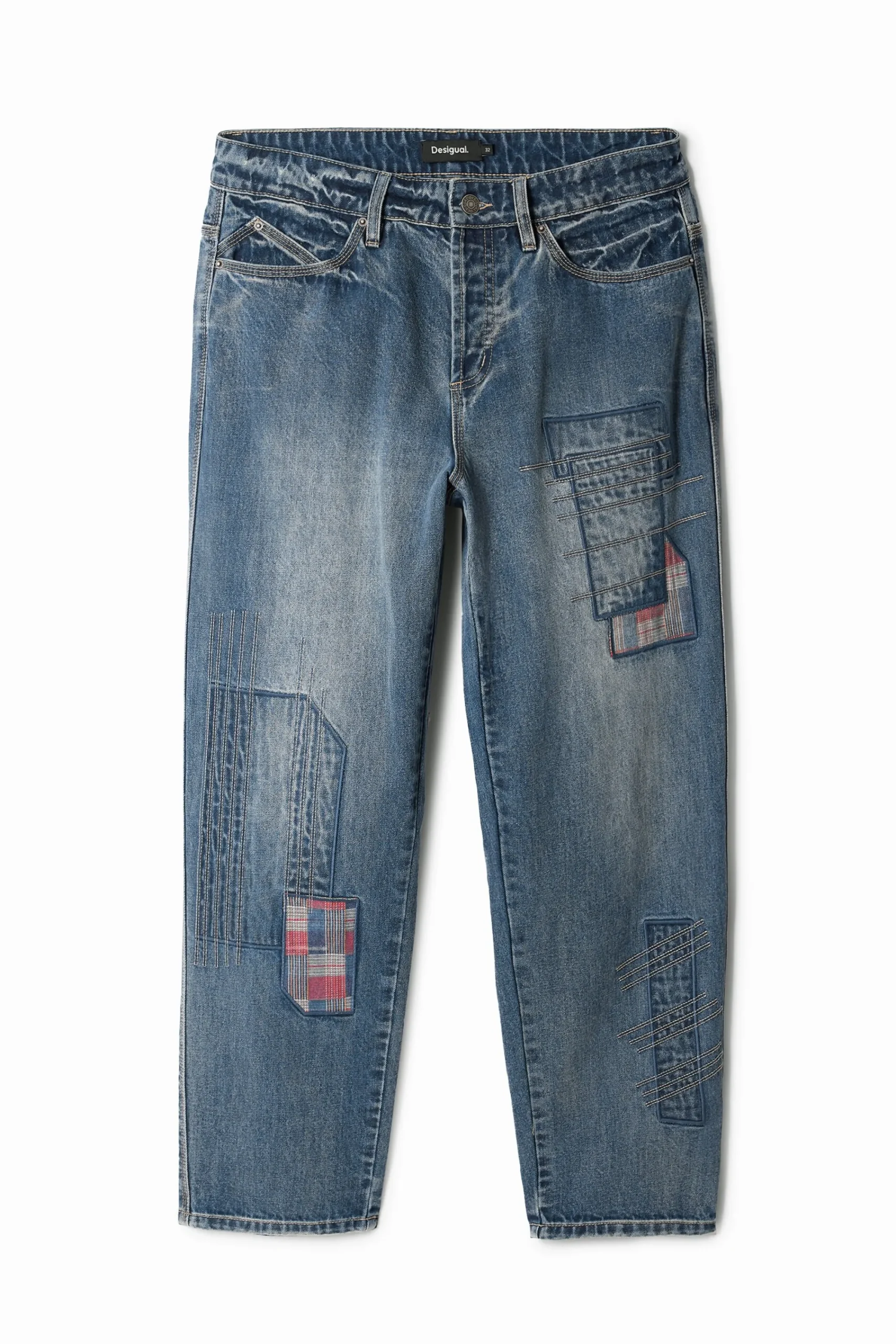 Jeans E Calças<Desigual Calça de denim com remendos