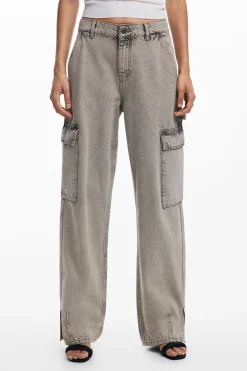 Calças|Jeans<Desigual Calça jeans cargo
