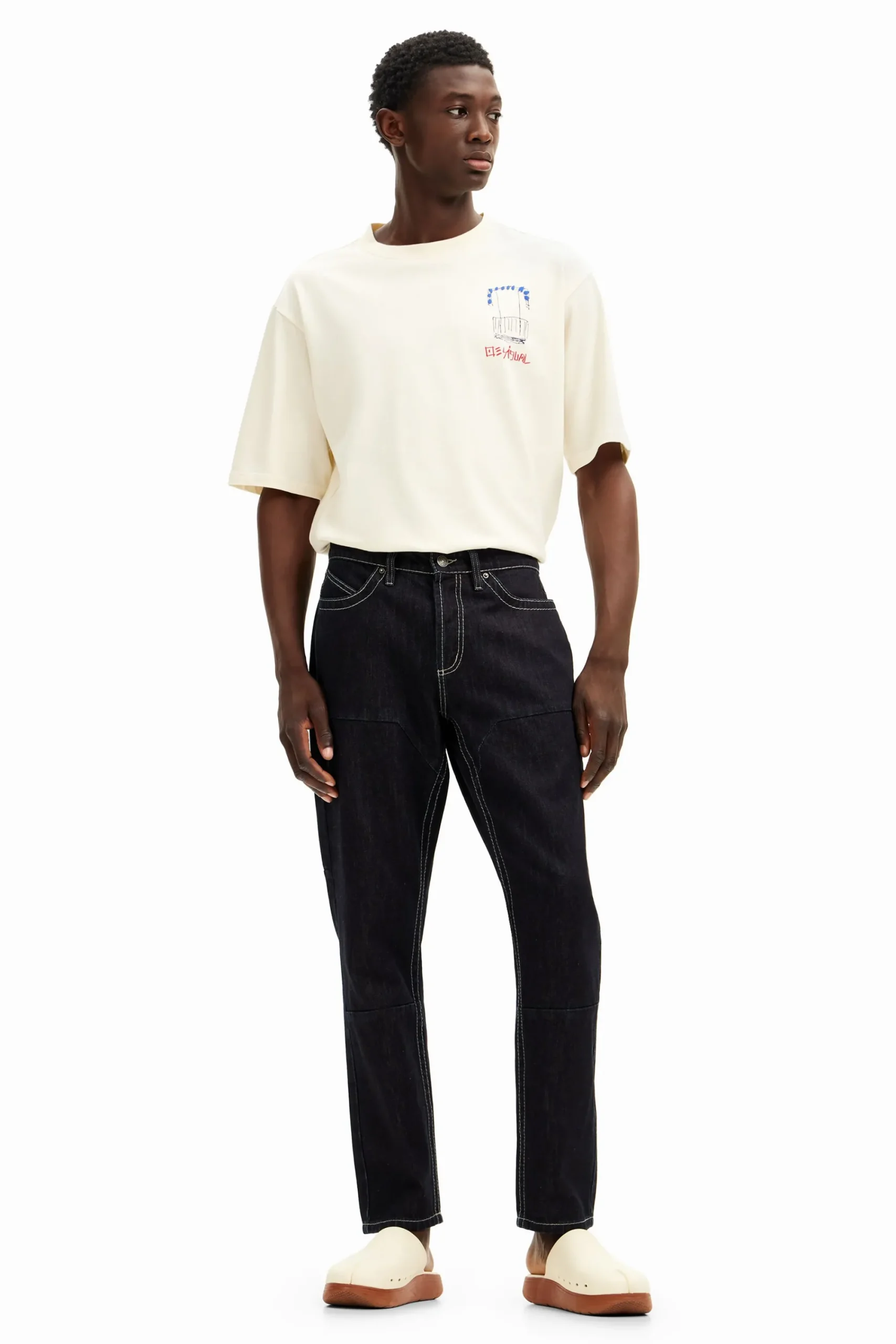 Jeans E Calças<Desigual Calça jeans com bolsos