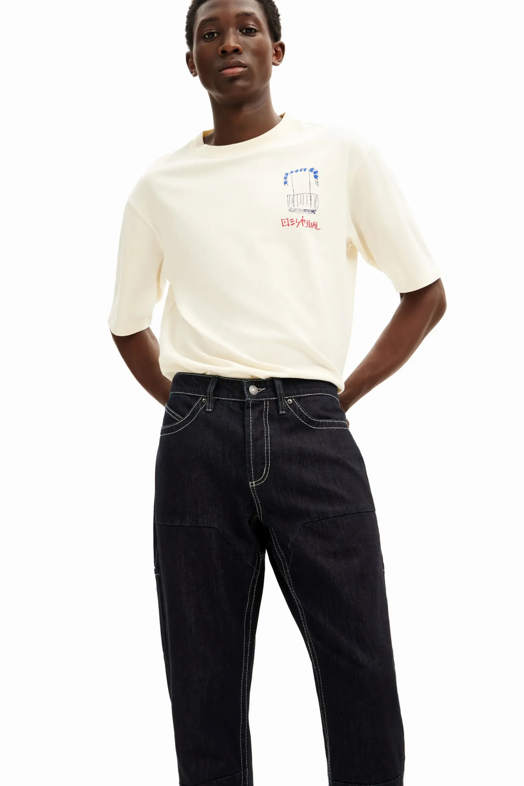 Jeans E Calças<Desigual Calça jeans com bolsos