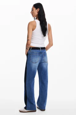 Jeans|Calças<Desigual Calça jeans combinada