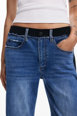 Jeans|Calças<Desigual Calça jeans combinada