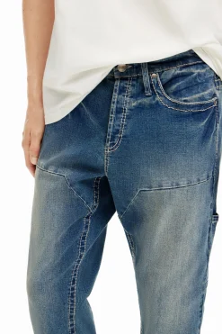 Jeans E Calças<Desigual Calça jeans longa