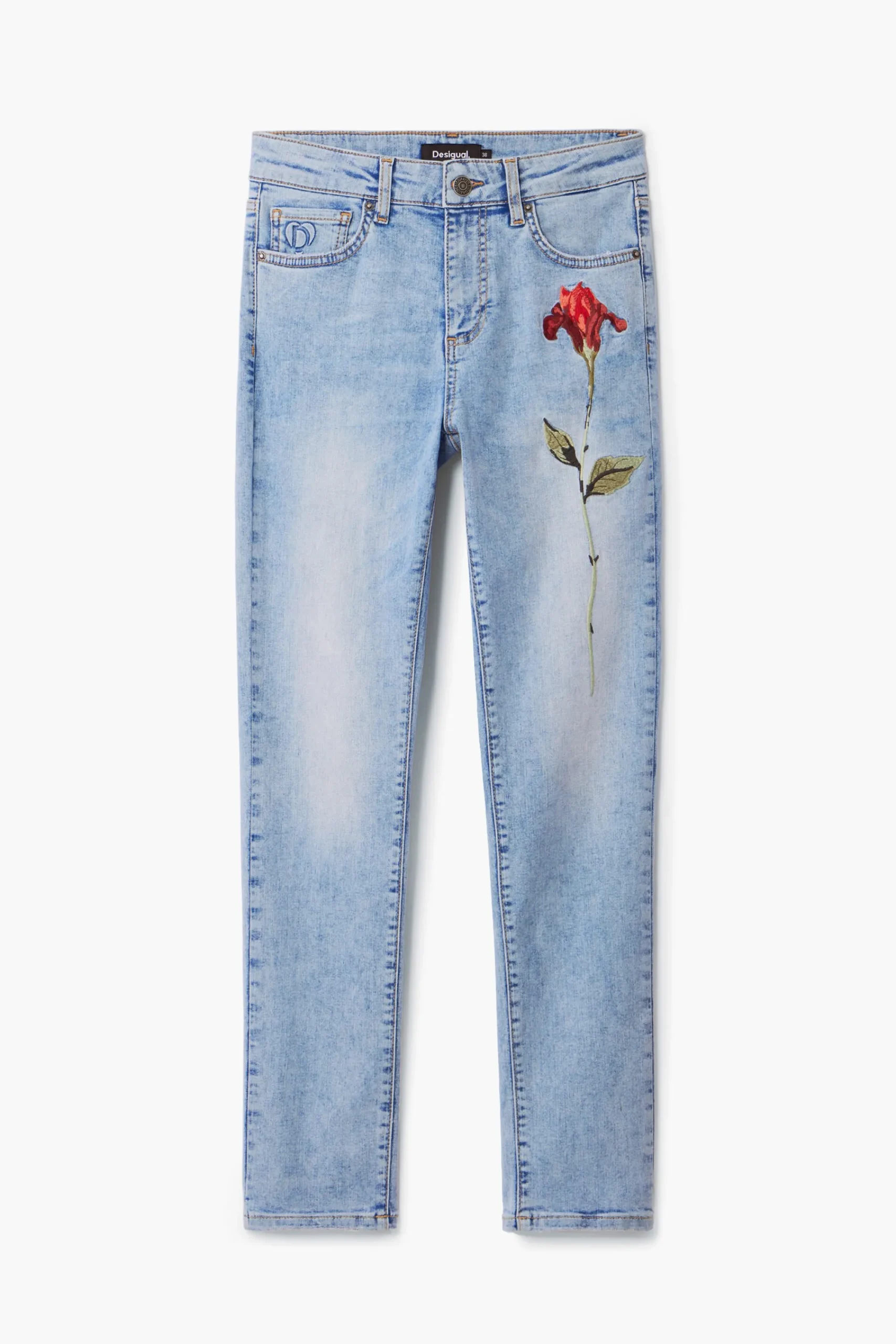 Jeans|Calças<Desigual Calça jeans rosa