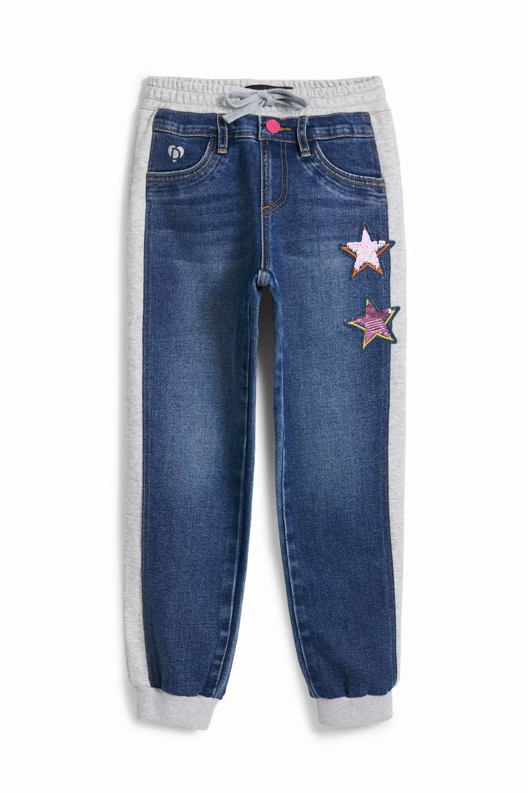Saias E Calças<Desigual Calça jogger canelada com estrelas