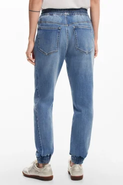 Jeans|Calças<Desigual Calça jogger de denim
