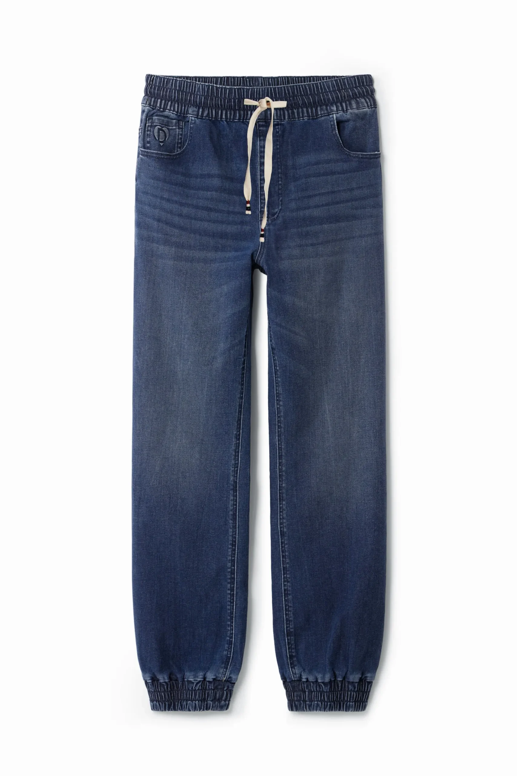 Jeans|Calças<Desigual Calça jogger em tecido jeans