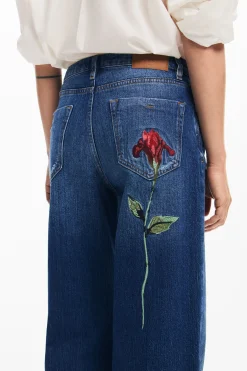 Jeans|Calças<Desigual Calças culotte rosa