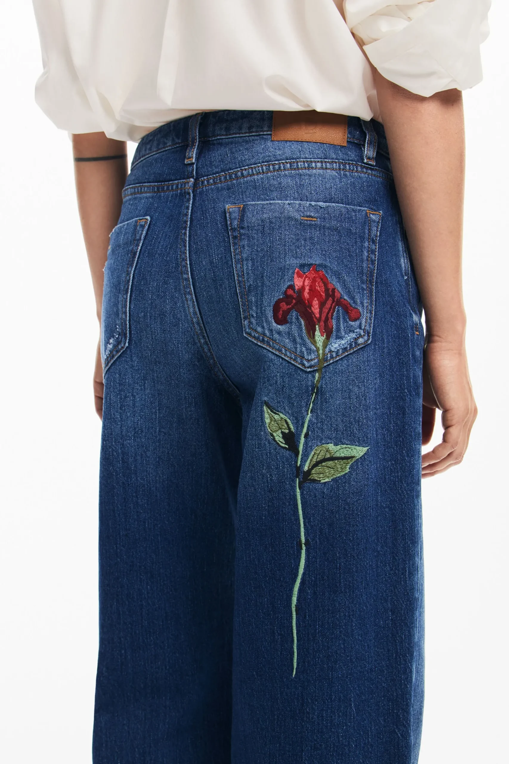 Jeans|Calças<Desigual Calças culotte rosa